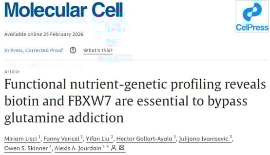 洛桑大学研究揭示癌细胞代谢脆弱性