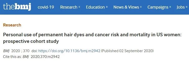 哈佛大学永久性染发剂与女性癌症风险关系调查数据图