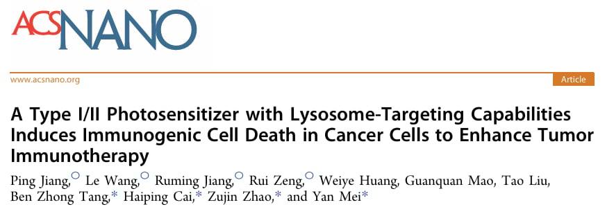 CPBPDPN-TPA光敏剂联合PD-1阻断增强肿瘤免疫治疗的机制示意图