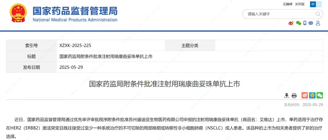 瑞康曲妥珠单抗治疗脑转移患者无进展生存期曲线