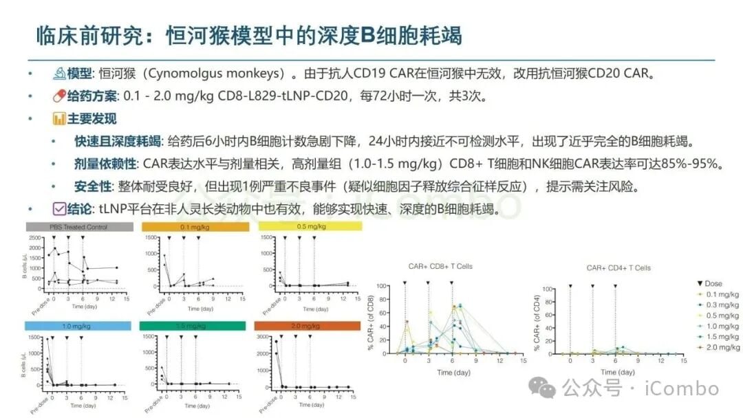 体内CAR-T治疗后免疫细胞动态变化研究图