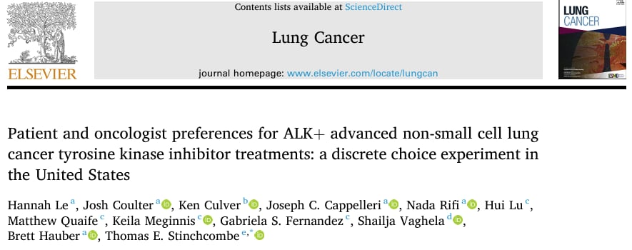 ALK阳性肺癌医患治疗偏好调查研究结果概览