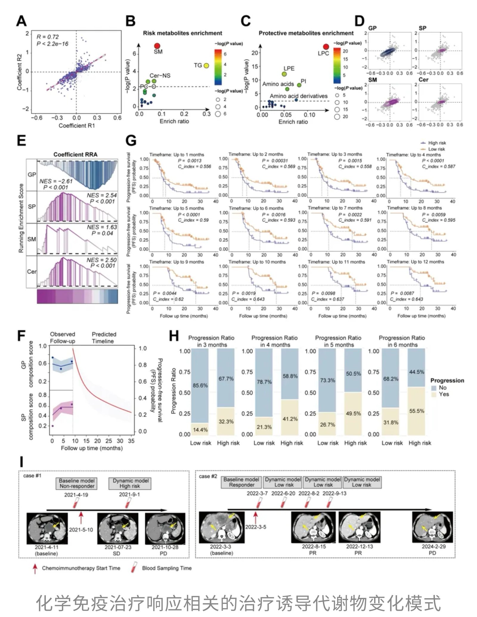 鞘磷脂与甘油磷脂在不同疗效人群中的变化趋势图