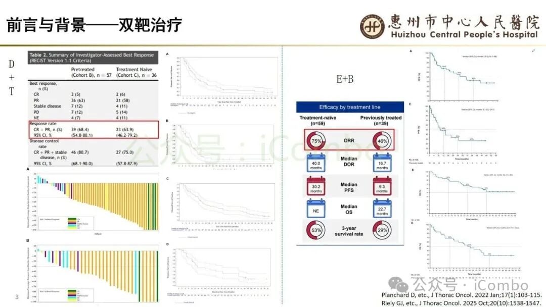 BRAF V600E肺癌一线免疫化疗与双靶治疗总生存数据图