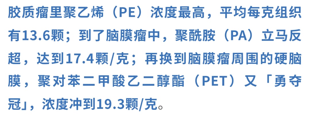 人脑不同区域中微纳米塑料分布的多样性特征