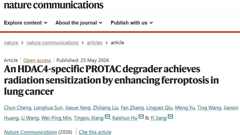 肺癌放疗敏感性筛选与PROTAC降解剂TP1机制模式图