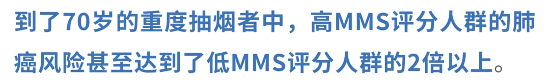 不同年龄段高低MMS评分组肺癌风险对比