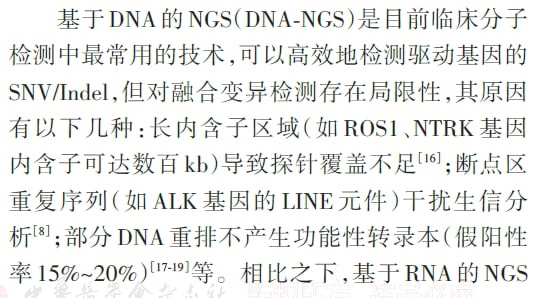 DNA测序检测基因融合的局限性示意图