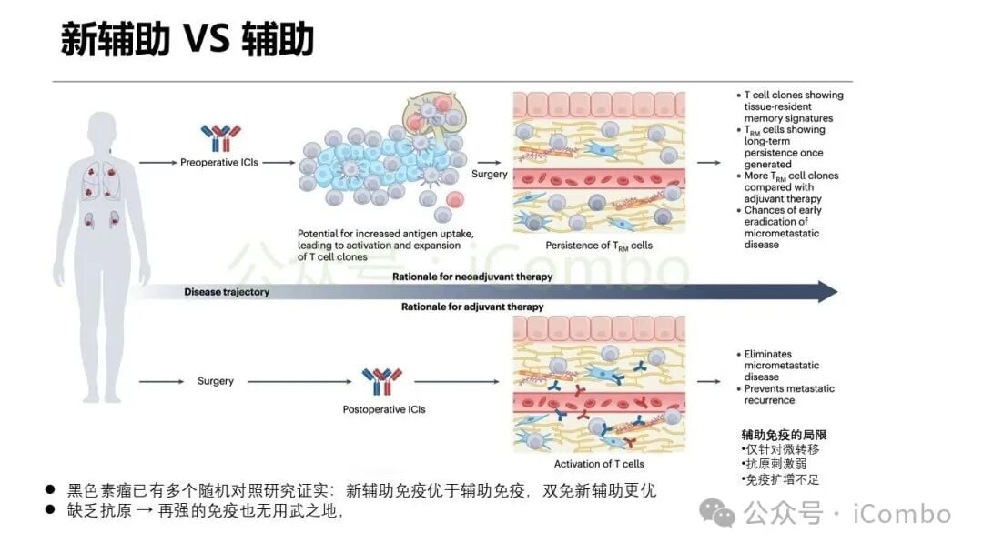 不同瘤种辅助免疫治疗总生存获益差异图