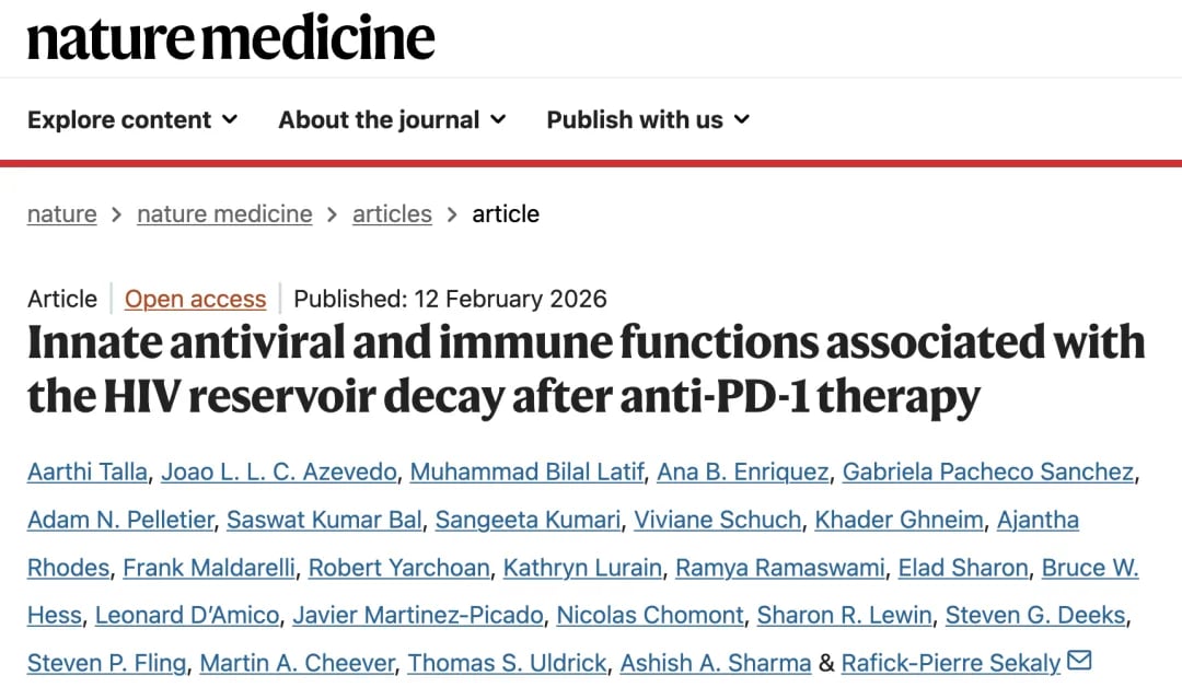 PD-1抑制剂重编程免疫系统并减少HIV病毒库的作用机制图