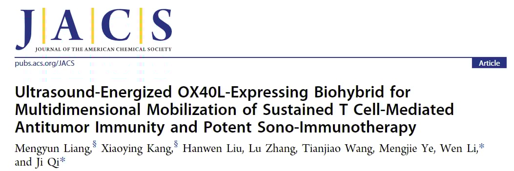超声激活基因工程菌与OX40L:肿瘤免疫治疗新策略,高效动员T细胞抗癌 1 图片