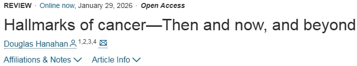 《Cell》重磅更新:癌症标志新框架,全面揭示肿瘤发生发展与未来抗癌方向 1 癌症标志新框架的示意图:了解癌细胞复杂性