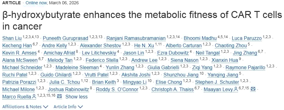 β-羟基丁酸BHB如何增强CAR-T:机制、证据与患者可做什么 1 β-羟基丁酸BHB增强CAR-T细胞代谢适应性与抗肿瘤活性的研究示意图