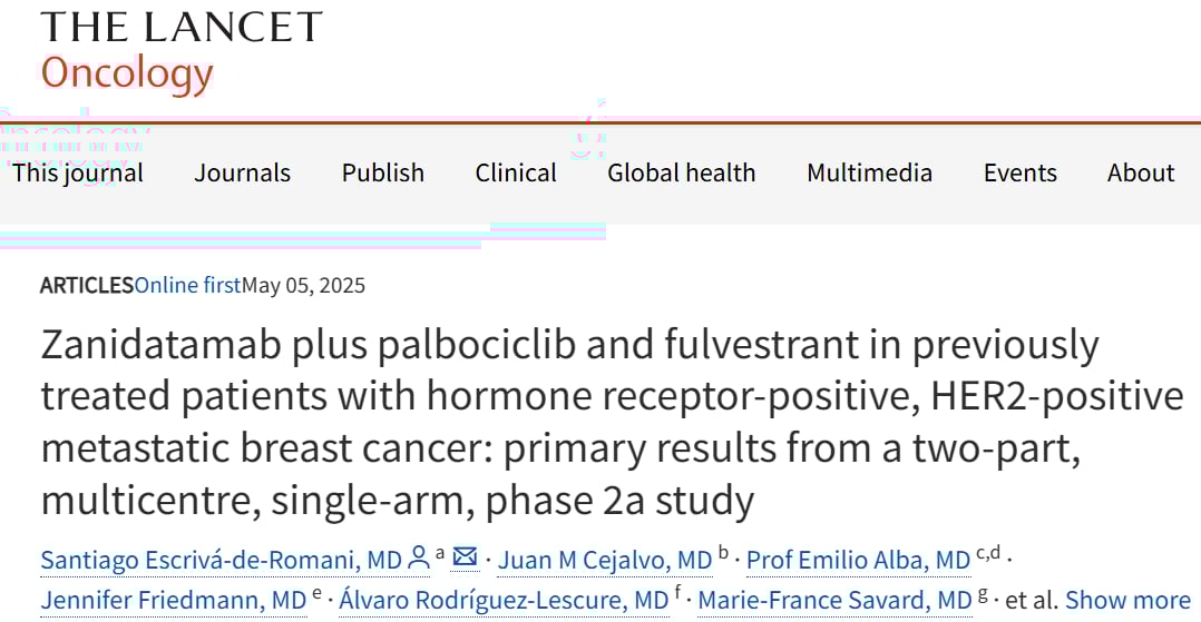 HER2+转移性乳腺癌治疗突破:泽尼达妥单抗联合哌柏西利/氟维司群,无需化疗实现76%肿瘤缩小 1 图片