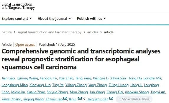 食管癌治疗新方向:最新研究揭示三种分子分型,精准预测预后与复发风险 1 图片