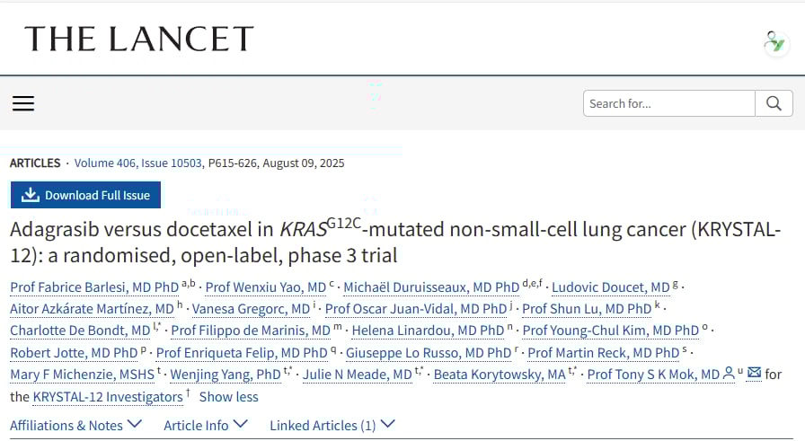 阿达格拉西布 (Adagrasib) 显著改善KRAS G12C突变晚期非小细胞肺癌患者生存期 1 image.png