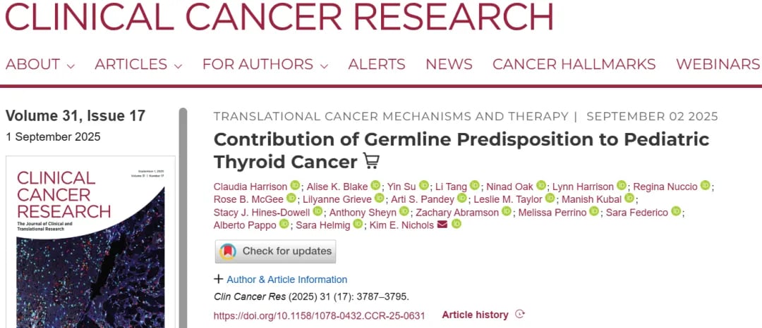 最新研究:25%儿童甲状腺癌或与遗传基因有关,三类患儿需高度警惕! 1 c754e5e6afe940ffa166442936ba9ab6-1UMw6w9