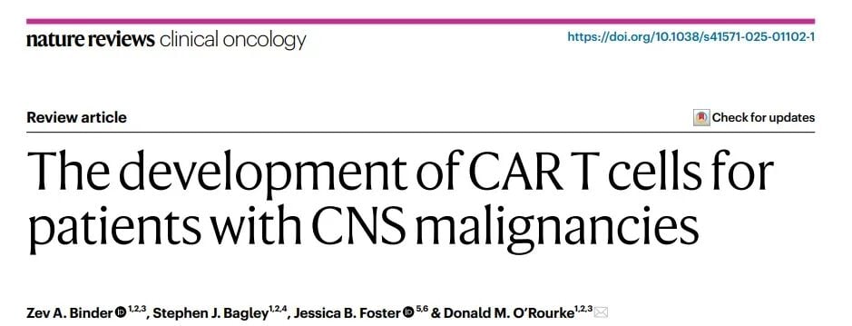 CAR-T疗法攻克脑瘤新曙光:《Nature》综述揭示CNS肿瘤治疗关键突破 1 图片