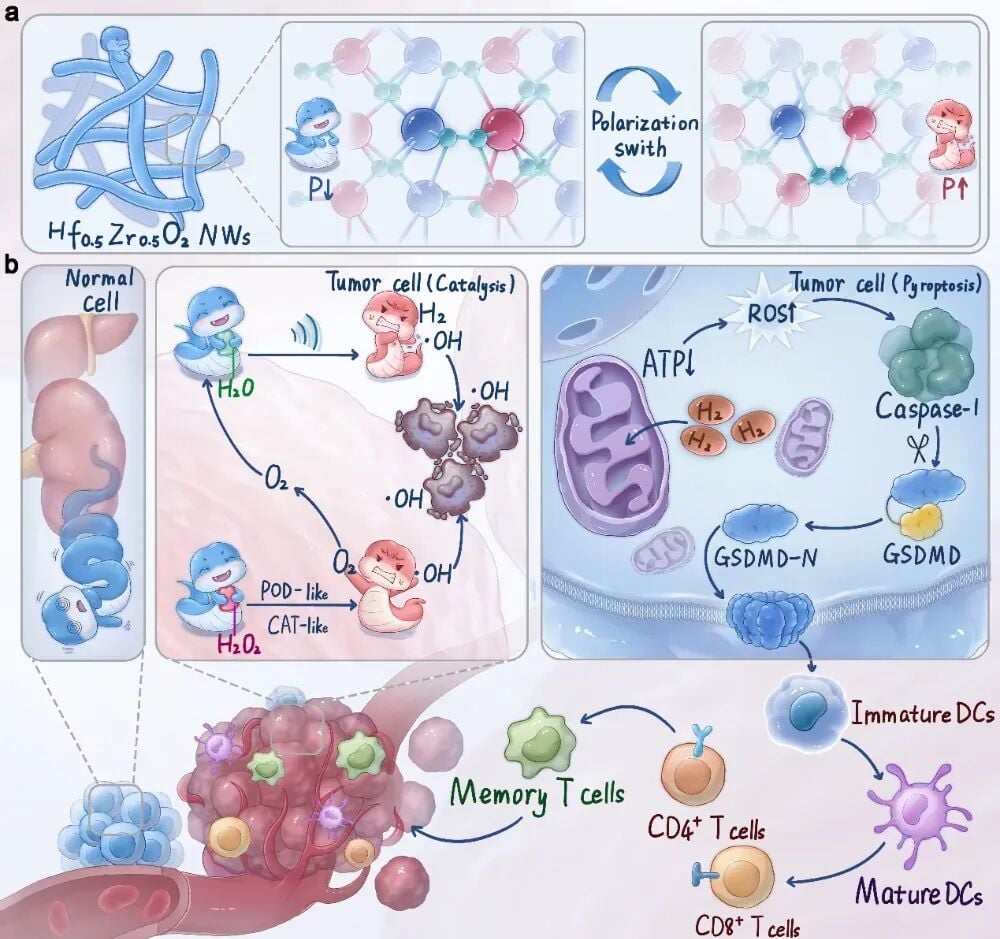 癌症治疗前沿:柔性纳米催化剂诱导肿瘤“焦亡”,激活免疫系统实现双重抗癌 2 图片