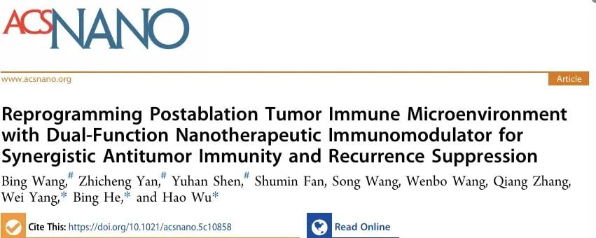 肝癌/结直肠癌消融后怕复发?北肿团队研发纳米黑科技,双重逆转免疫抑制! 1 cA@NPs纳米粒通过共递送cGAMP和ATRA重塑肿瘤免疫微环境的机制图