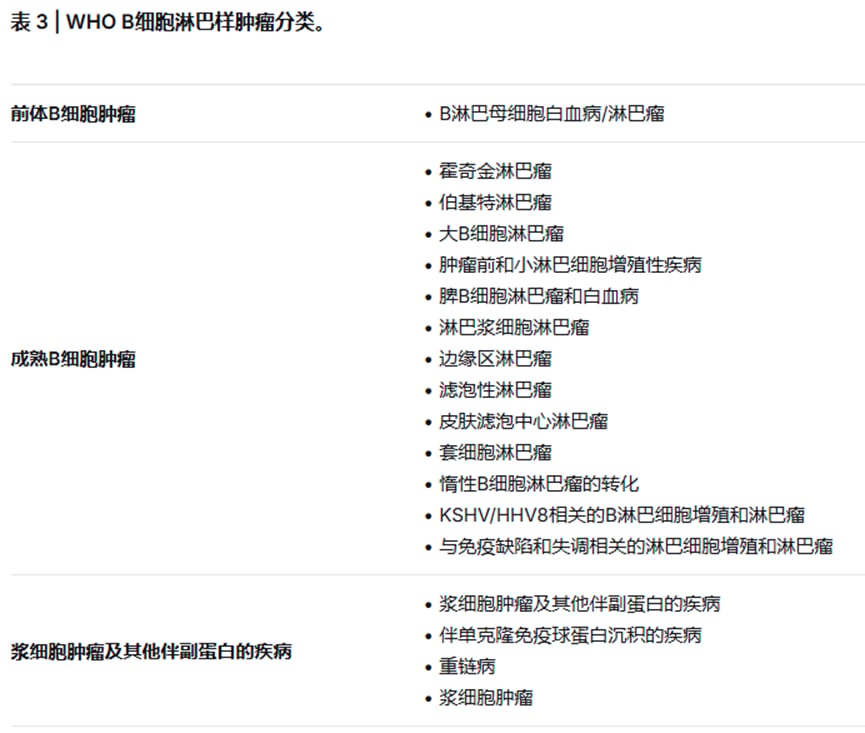 WHO淋系恶性肿瘤临床分类指南