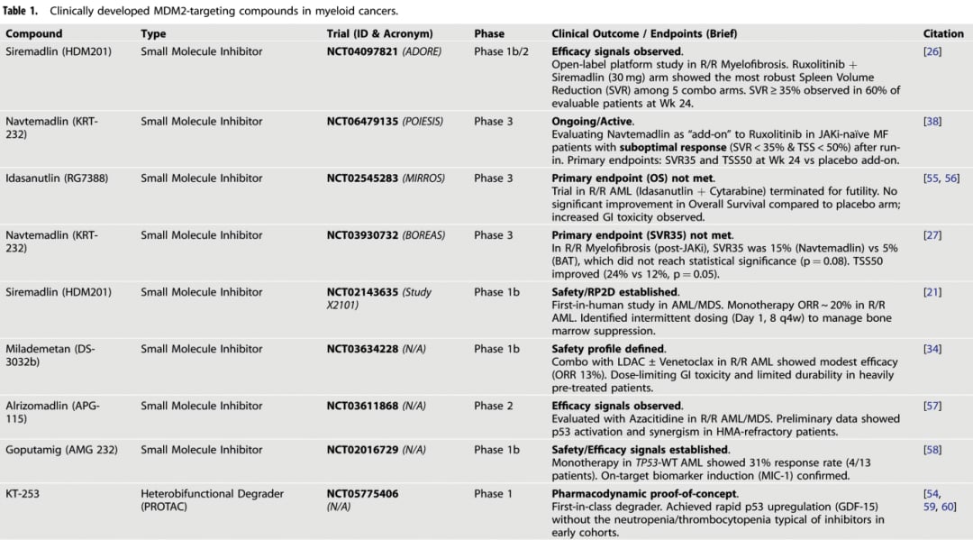 下一代MDM2降解剂(PROTAC)克服小分子反馈蓄积的药理机制