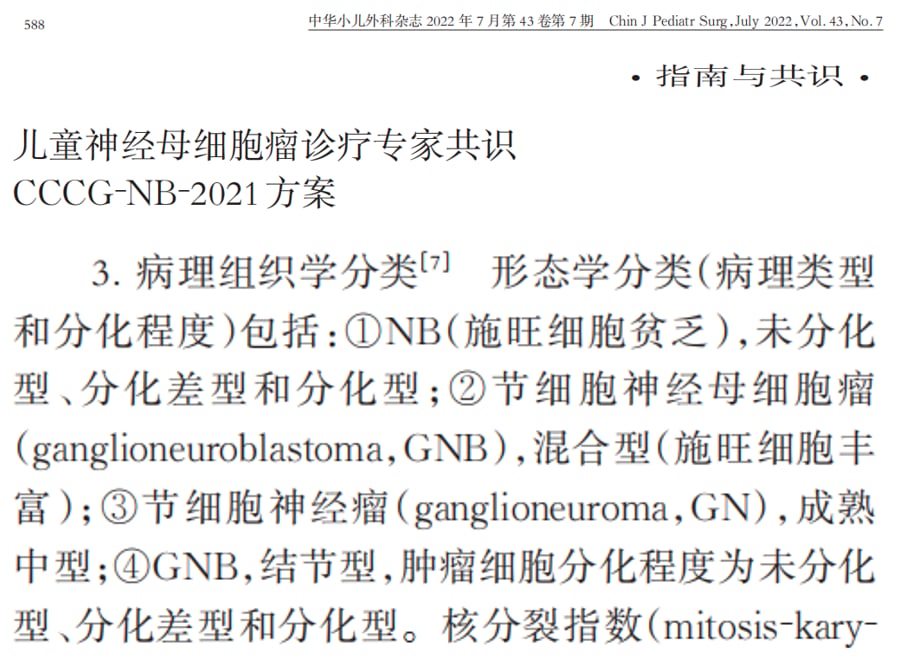 儿童神经母细胞瘤CCCG-NB-2021诊疗方案流程图