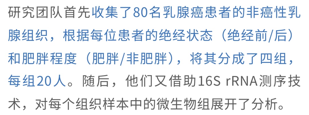 绝经与肥胖女性乳房菌群多样性检测图谱
