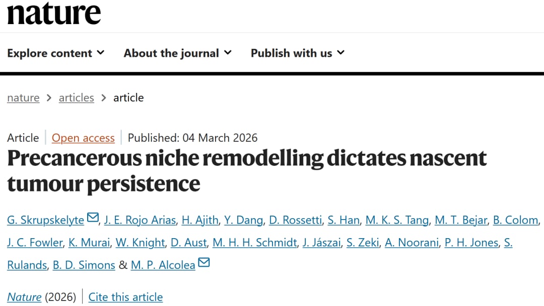 刷新认知!《Nature》证实:“癌变土壤”可诱发癌症,这才是复发关键? 1 Nature研究揭示肿瘤微环境重塑与癌症发生的关系