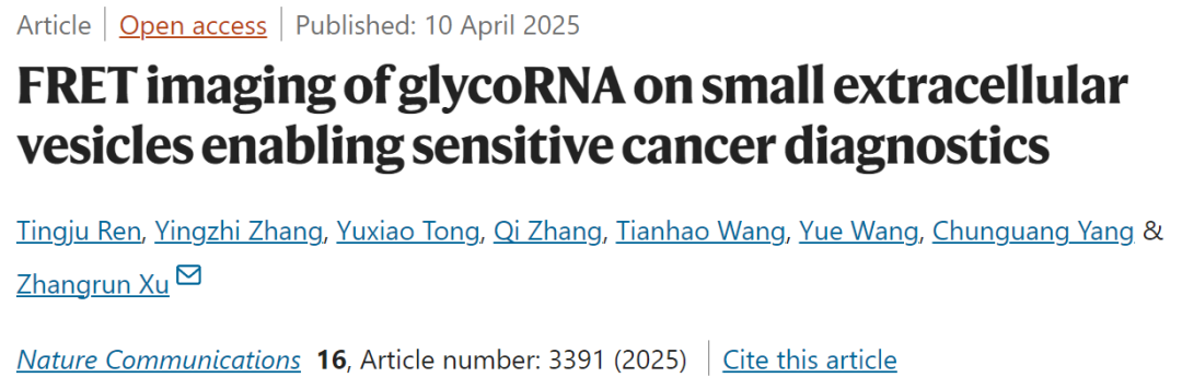 癌症诊断新突破：利用sEVs上的glycoRNA实现高灵敏度检测