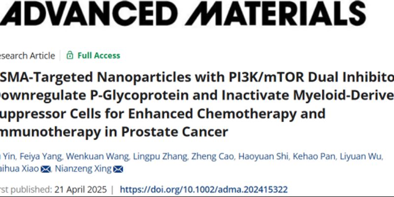 靶向前列腺癌新策略：PI3K/mTOR抑制剂BEZ235纳米药物增强化疗与免疫疗效