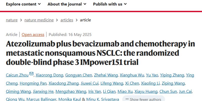 阿替利珠单抗+贝伐珠单抗+化疗：IMpower151研究为何在中国肺癌患者中遇冷？