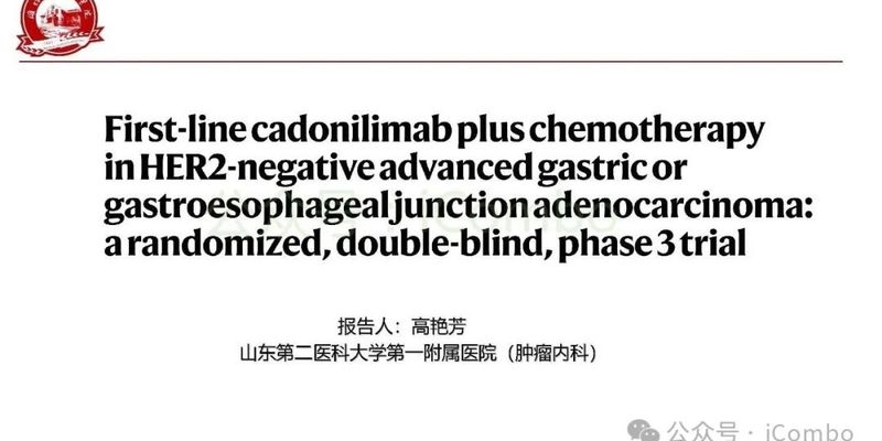 卡度尼利单抗联合化疗：HER2阴性晚期胃癌与胃食管连接部腺癌一线治疗新突破