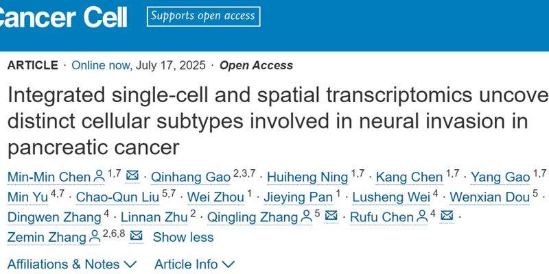 胰腺癌为何易转移？新研究揭示神经侵袭的秘密，靶向治疗迎新方向