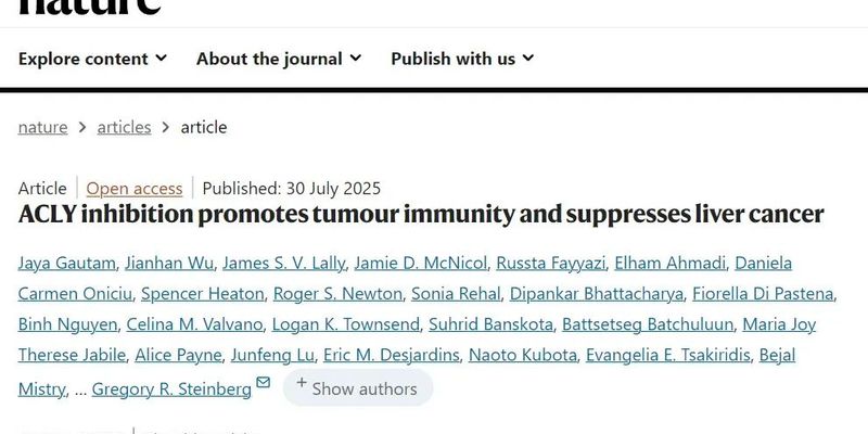 ACLY抑制剂:肝癌免疫治疗新突破,有望克服耐药难题