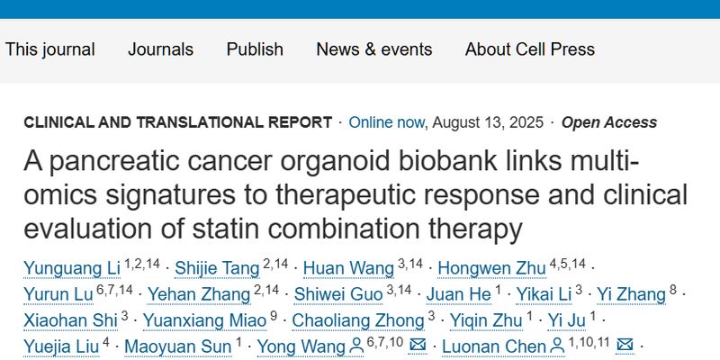 阿托伐他汀新突破：联合化疗显著改善胰腺癌耐药，超70%患者获益