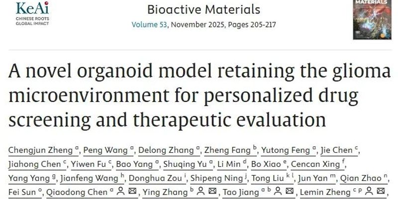 胶质瘤个性化治疗新进展:新型模型可精准评估维布雷替尼等靶向药疗效