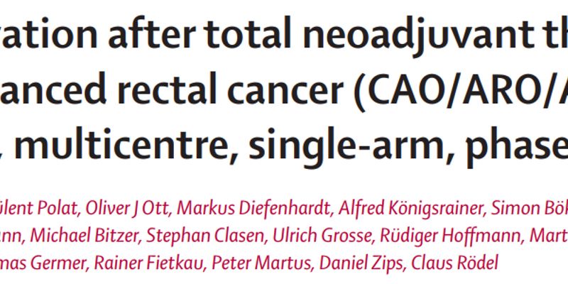 直肠癌治疗新选择：全程新辅助治疗（TNT）可使37%患者避免手术，保留器官功能