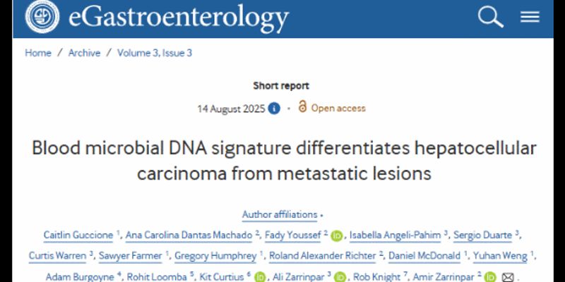 血液微生物DNA“指纹”:精准鉴别肝细胞癌与结直肠癌肝转移的新突破