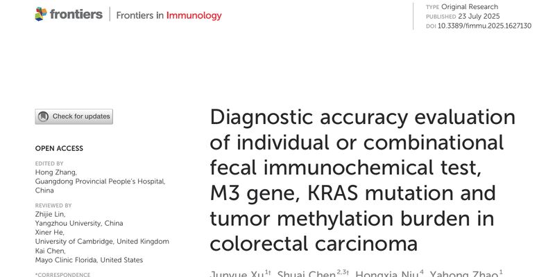 结直肠癌早期筛查新突破：KRAS突变联合M3基因检测准确率高达93%