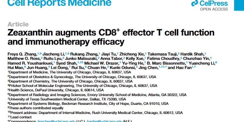 玉米黄质：菠菜中的抗癌新发现，如何激活CD8+T细胞，增强免疫疗法抗击黑色素瘤与结肠癌？