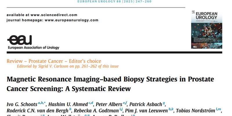 前列腺癌筛查新方向：MRI引导活检能否终结过度诊断？最新综述解读