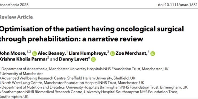 癌症手术前如何准备？多模式术前康复助您提升治疗效果与生活质量