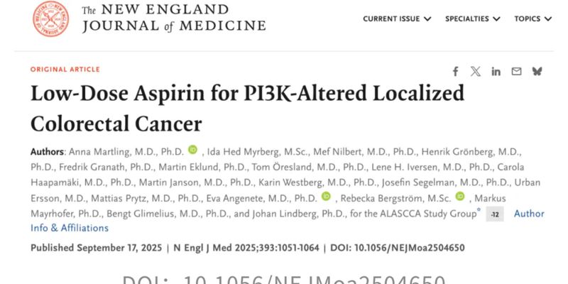 阿司匹林抗癌新篇章：显著降低结直肠癌复发风险，并有效抑制癌细胞转移