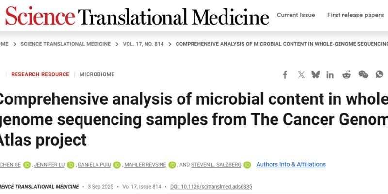 颠覆性发现:肿瘤微生物组与癌症的关联被高估?最新研究揭示TCGA数据污染真相