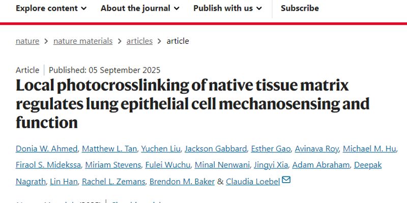 肺纤维化研究新突破：揭示肺部组织机械改变的致病奥秘