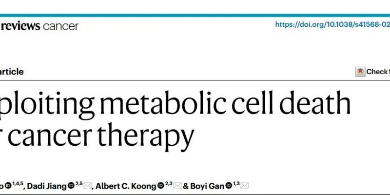 癌症治疗新策略：深入解读铁死亡、铜死亡等代谢性细胞死亡的抗癌机制