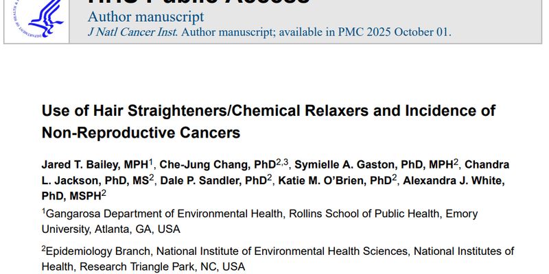 化学直发剂致癌风险揭秘:NIH研究发现胰腺癌风险飙升166%!
