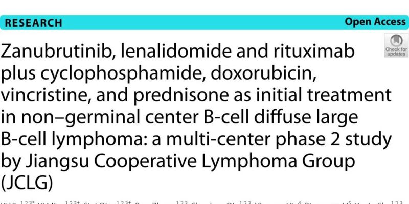 泽布替尼联合来那度胺一线治疗DLBCL新突破:完全缓解率超94%