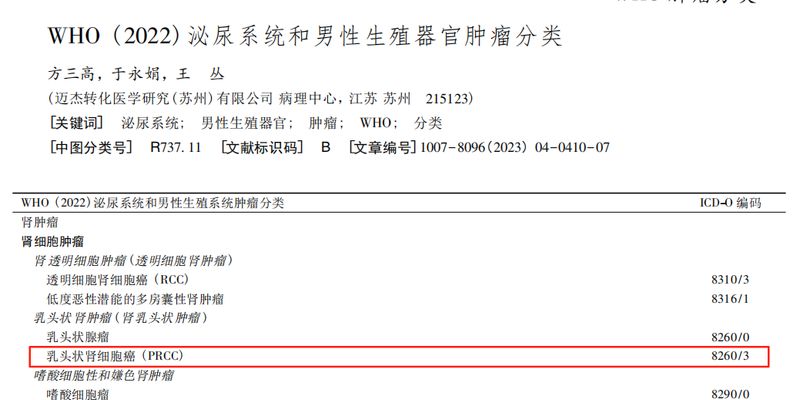 深度解析:双相型乳头状肾细胞癌(BPRCC)的独特基因图谱与治疗新方向